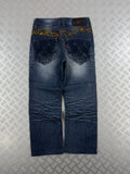 vintage baggy embroidered jeans 2000's (S)