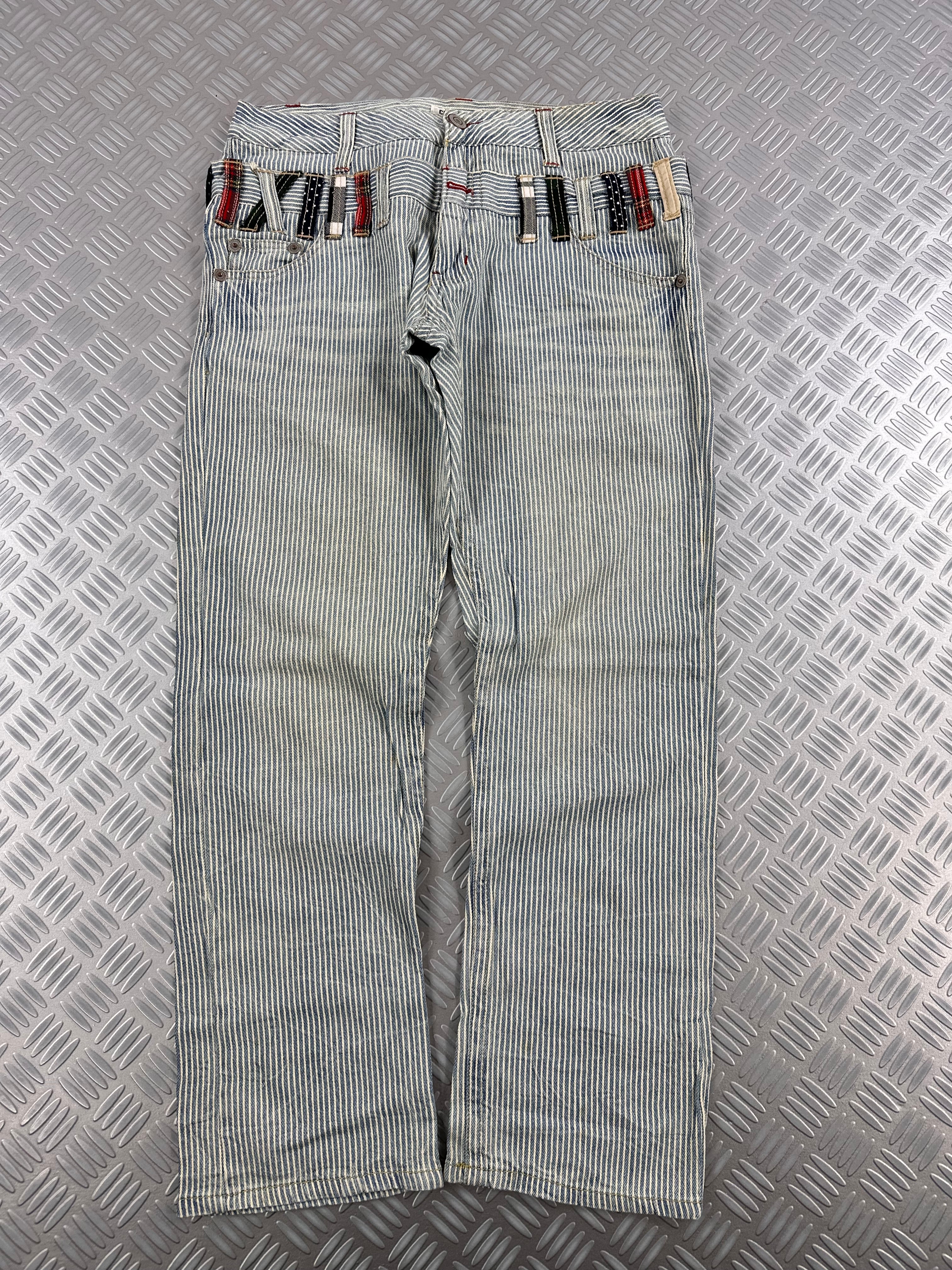 Vintage double waist japanese jeans y2k (L)
