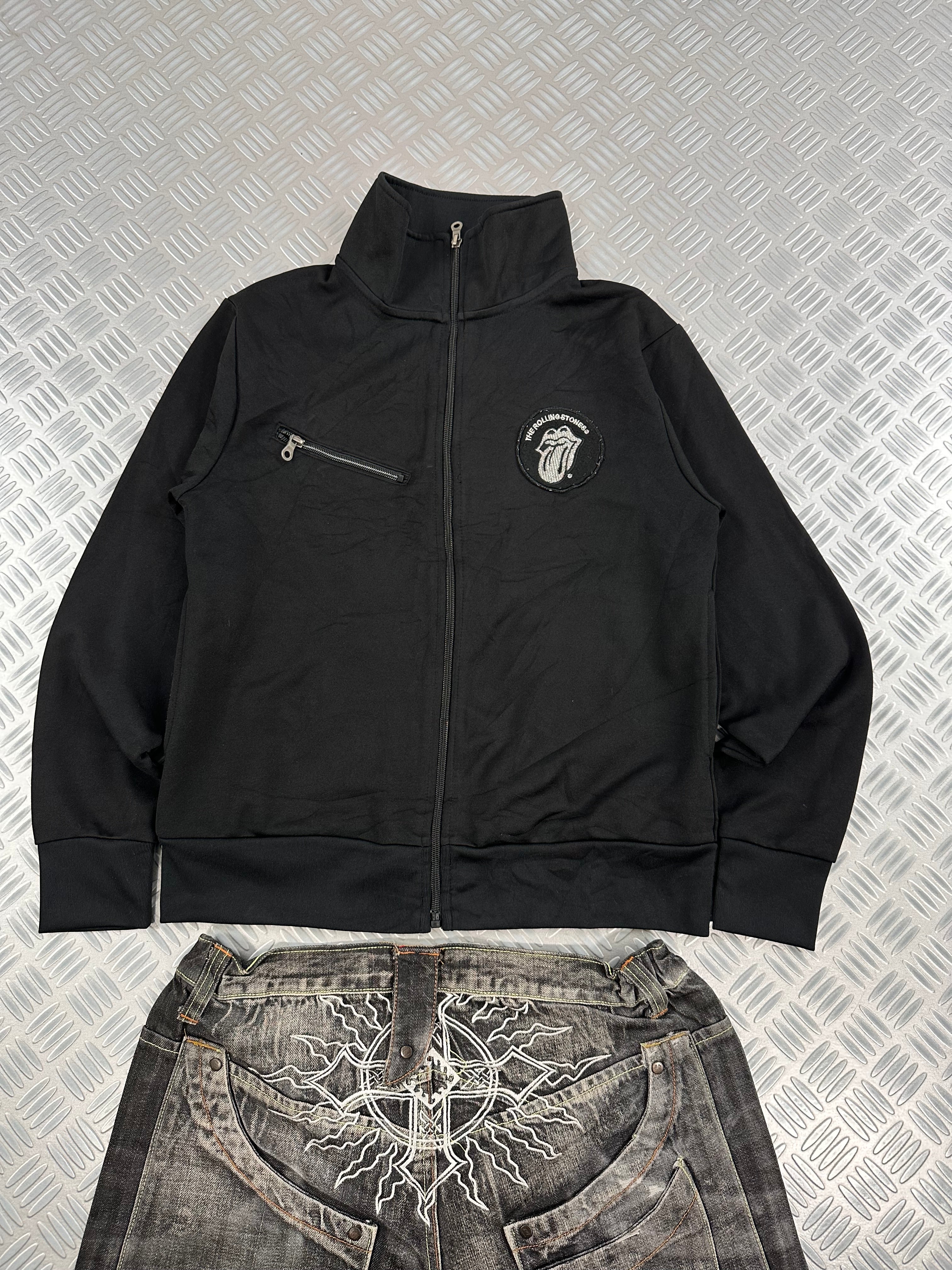 vintage rollin stone full zip ajcket (M)