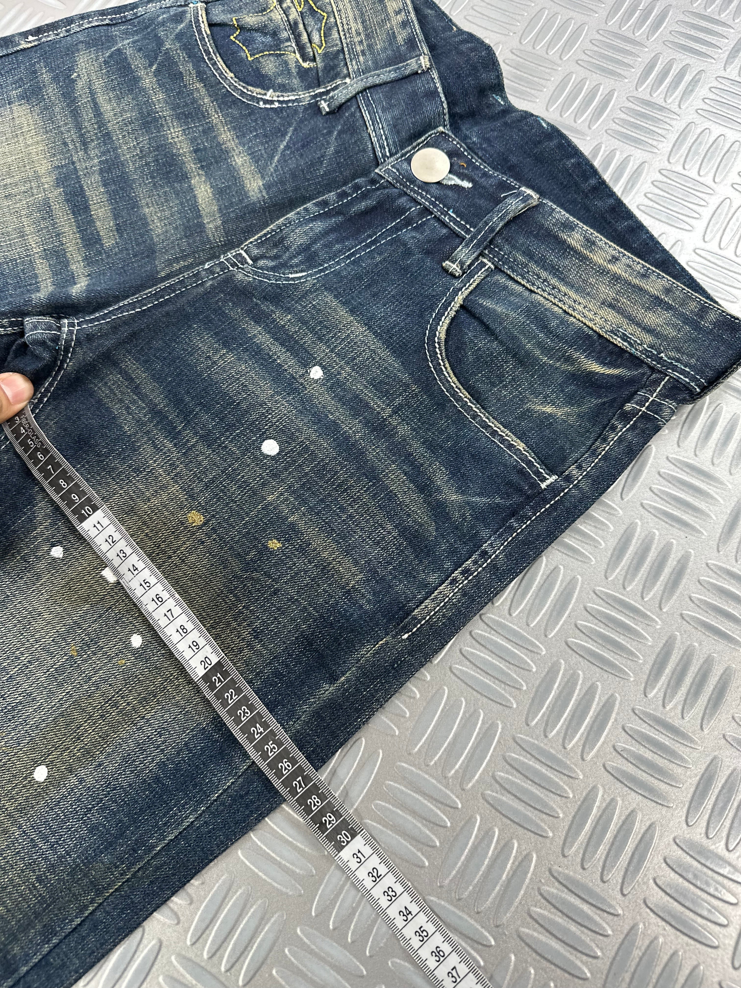 y2k japanese faded jeans 00's (M)