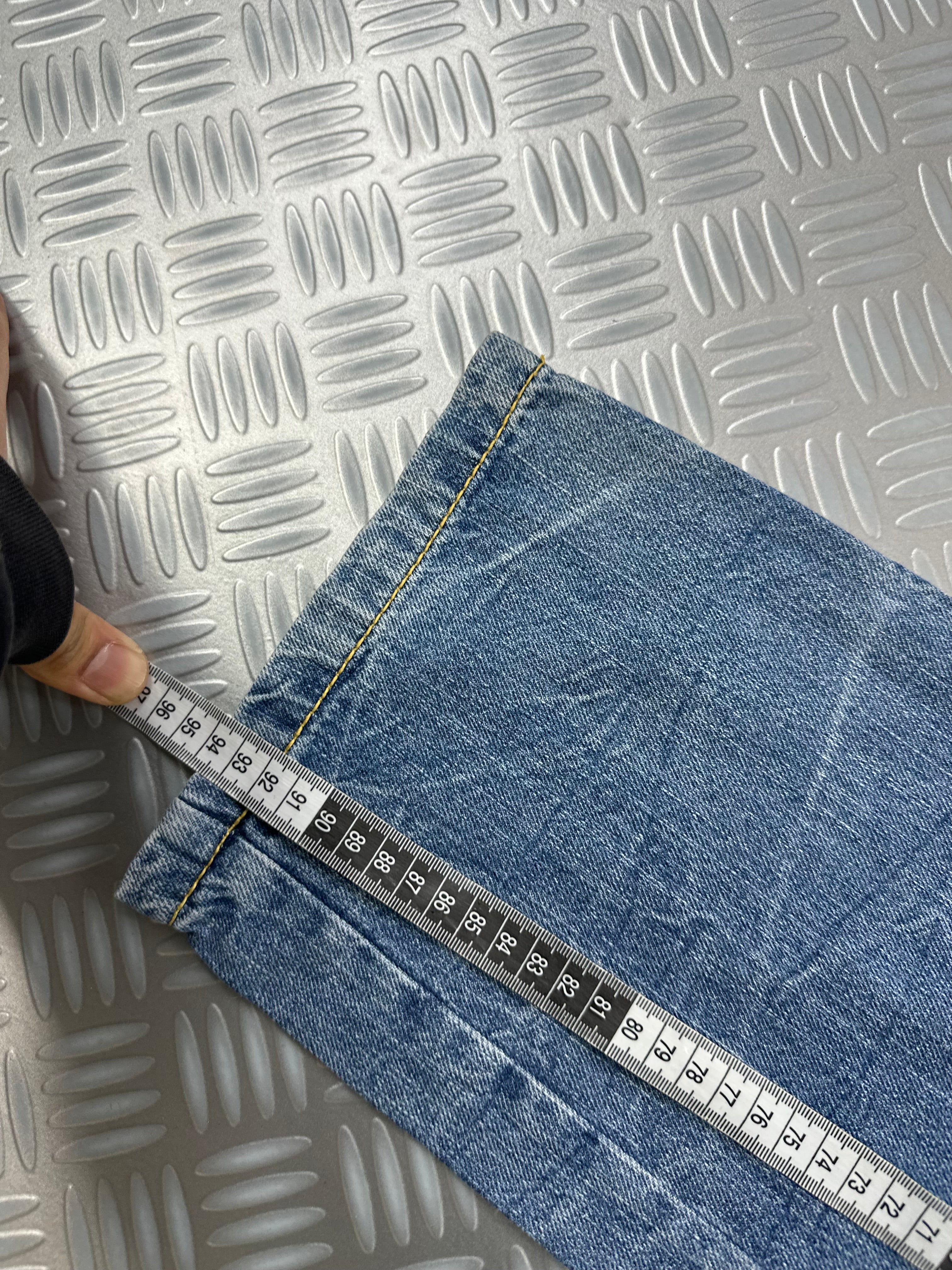 double waist japanese  jeans faded (L)