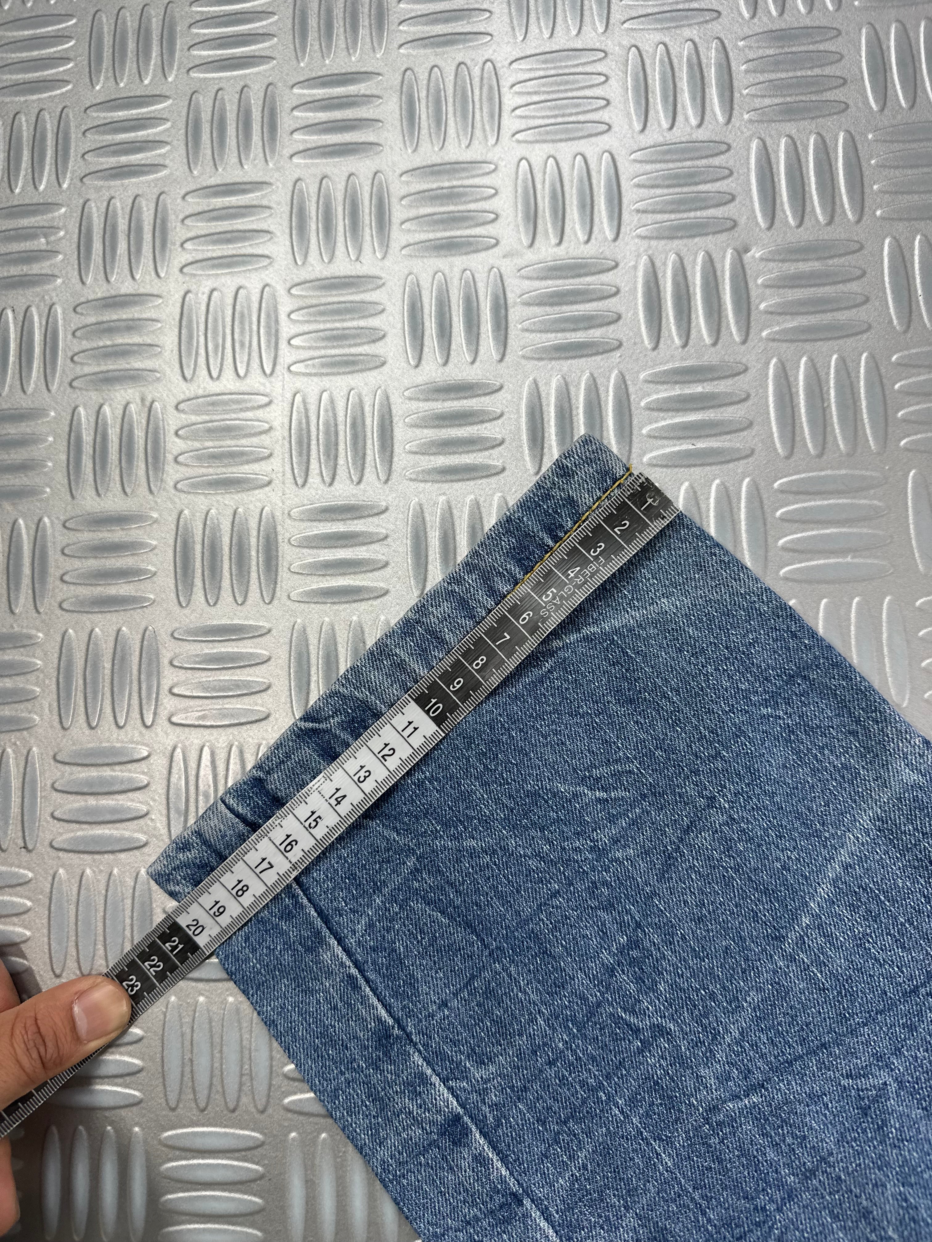 double waist japanese  jeans faded (L)