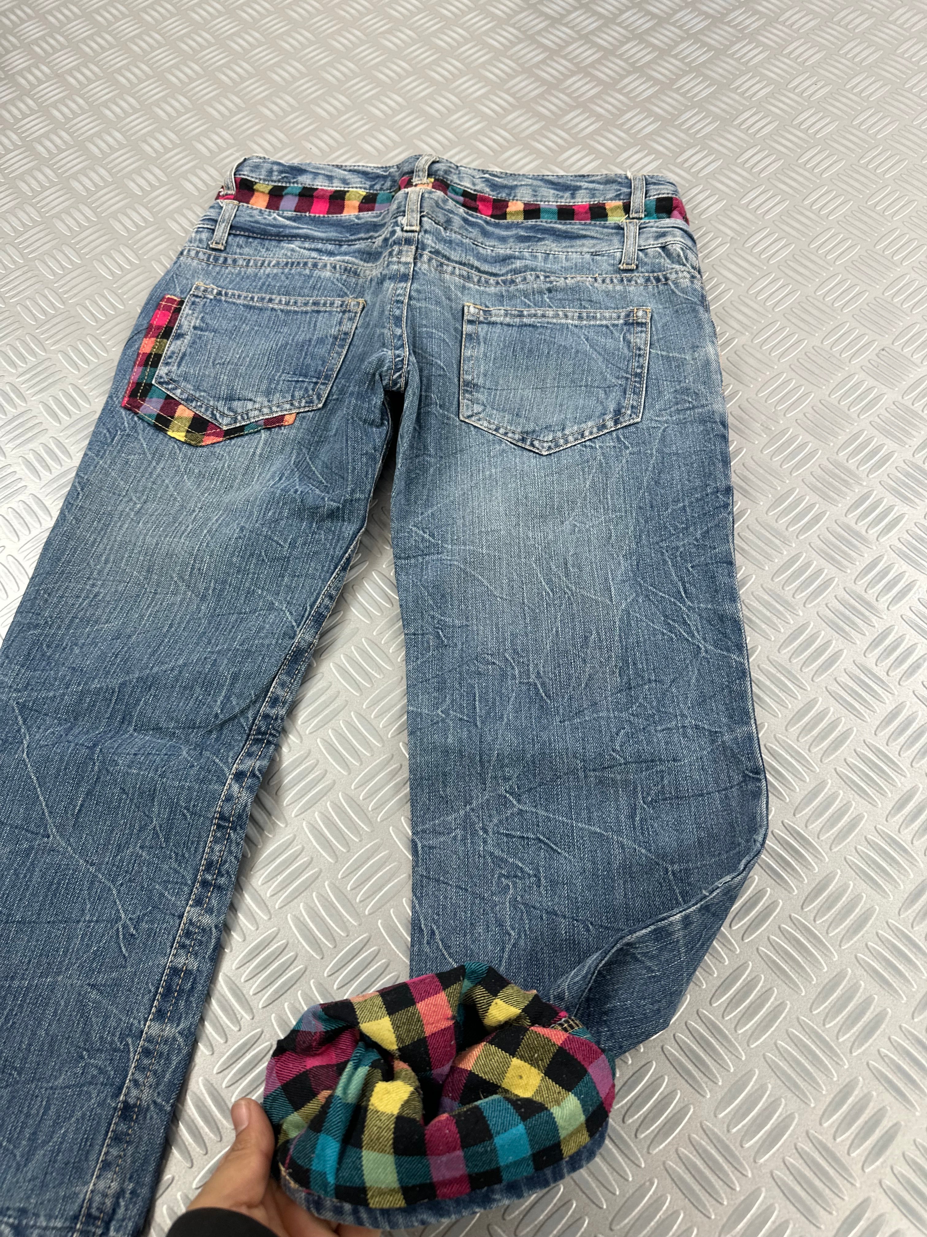 double waist japanese  jeans faded (L)