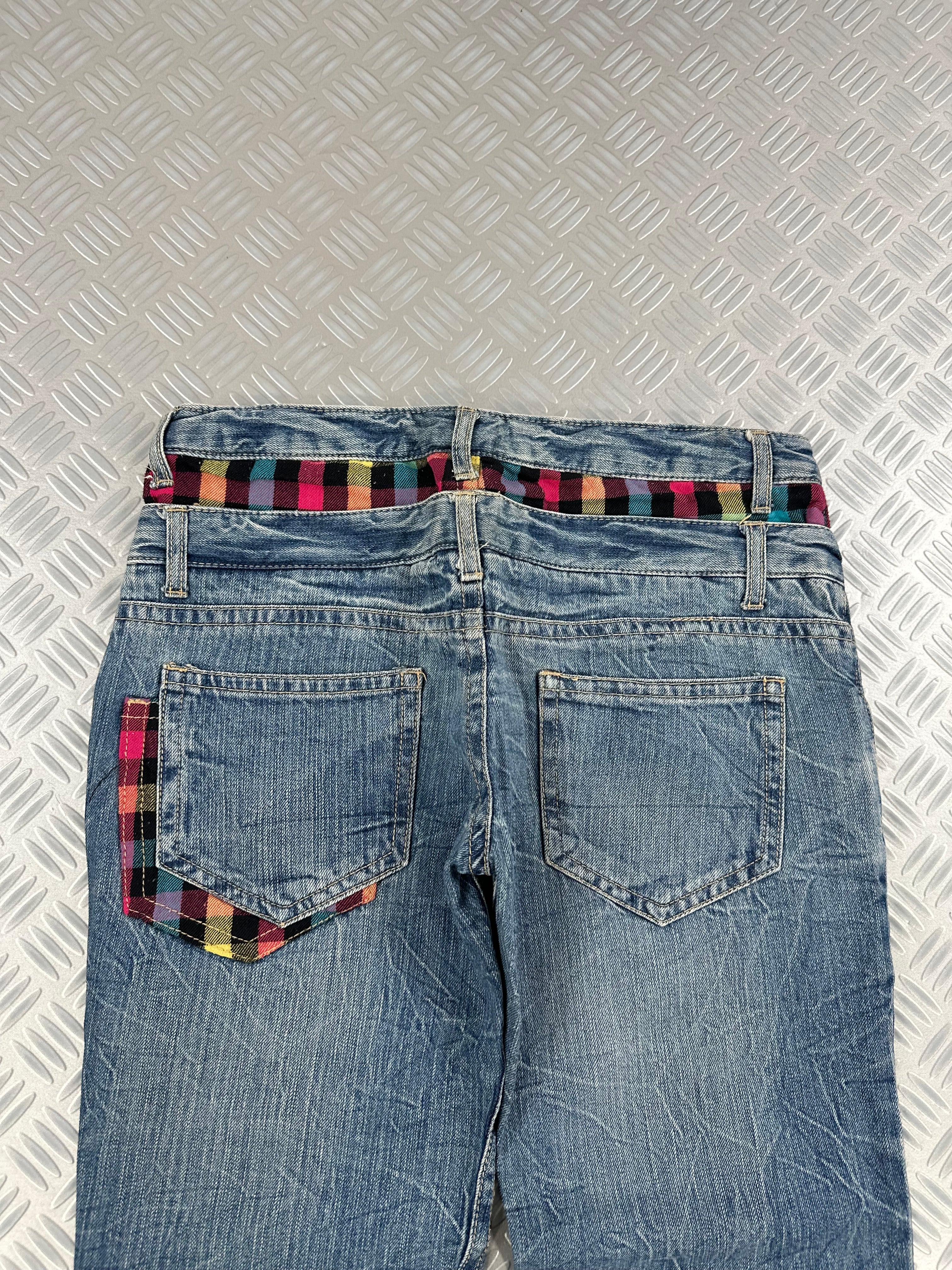 double waist japanese  jeans faded (L)