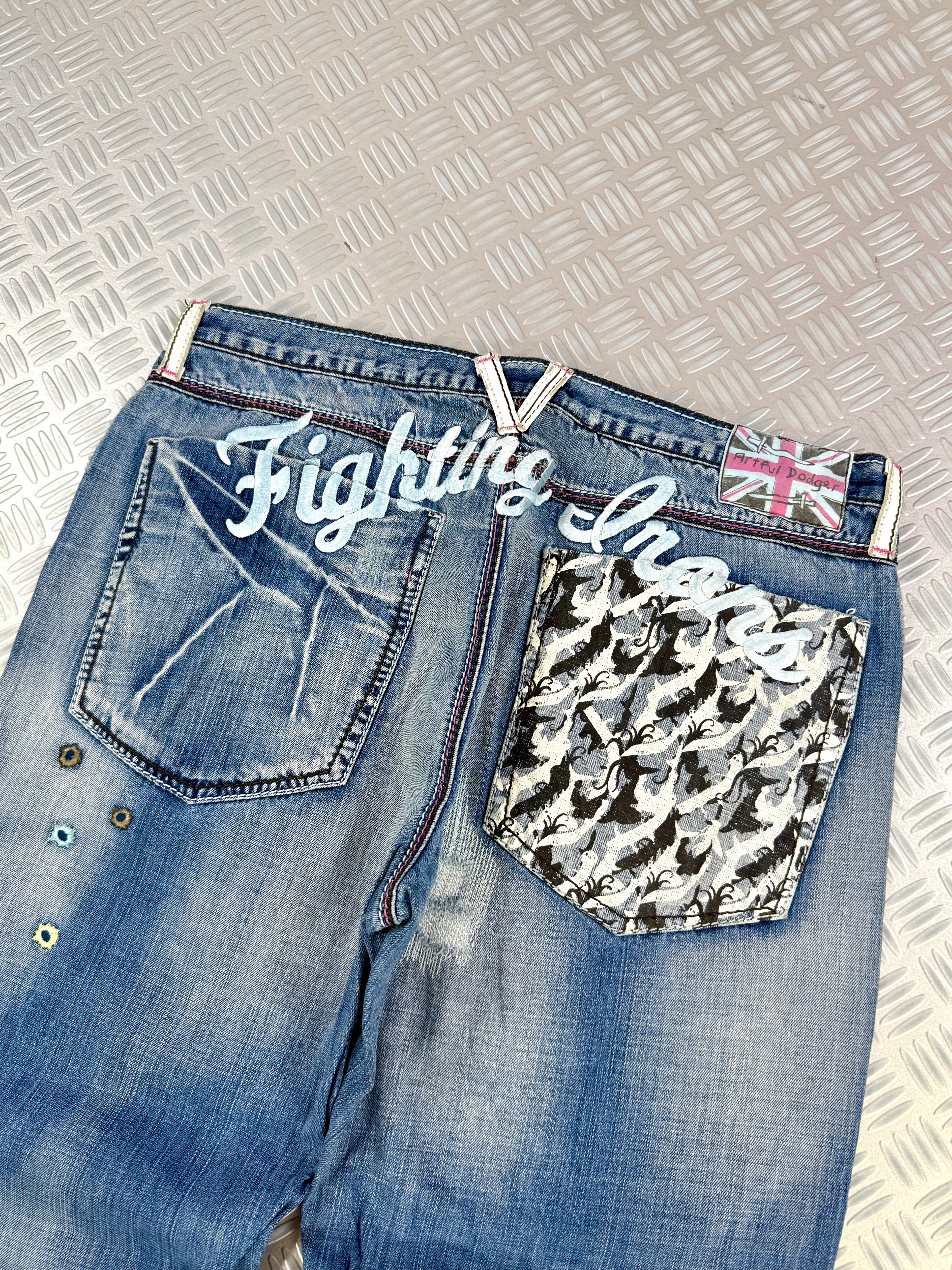 2000's artful dodger baggy jeans graphic XXL