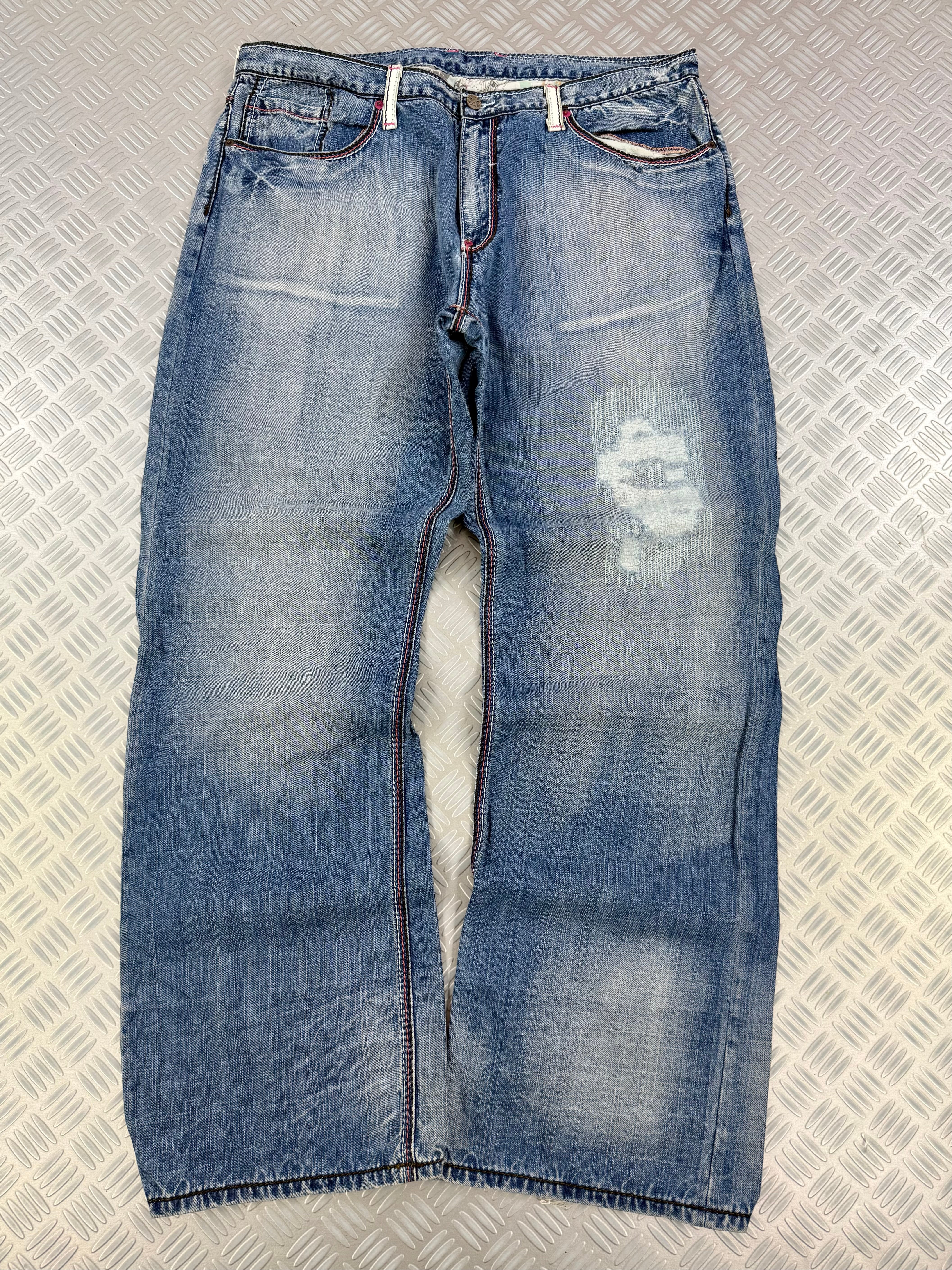 2000's artful dodger baggy jeans graphic XXL