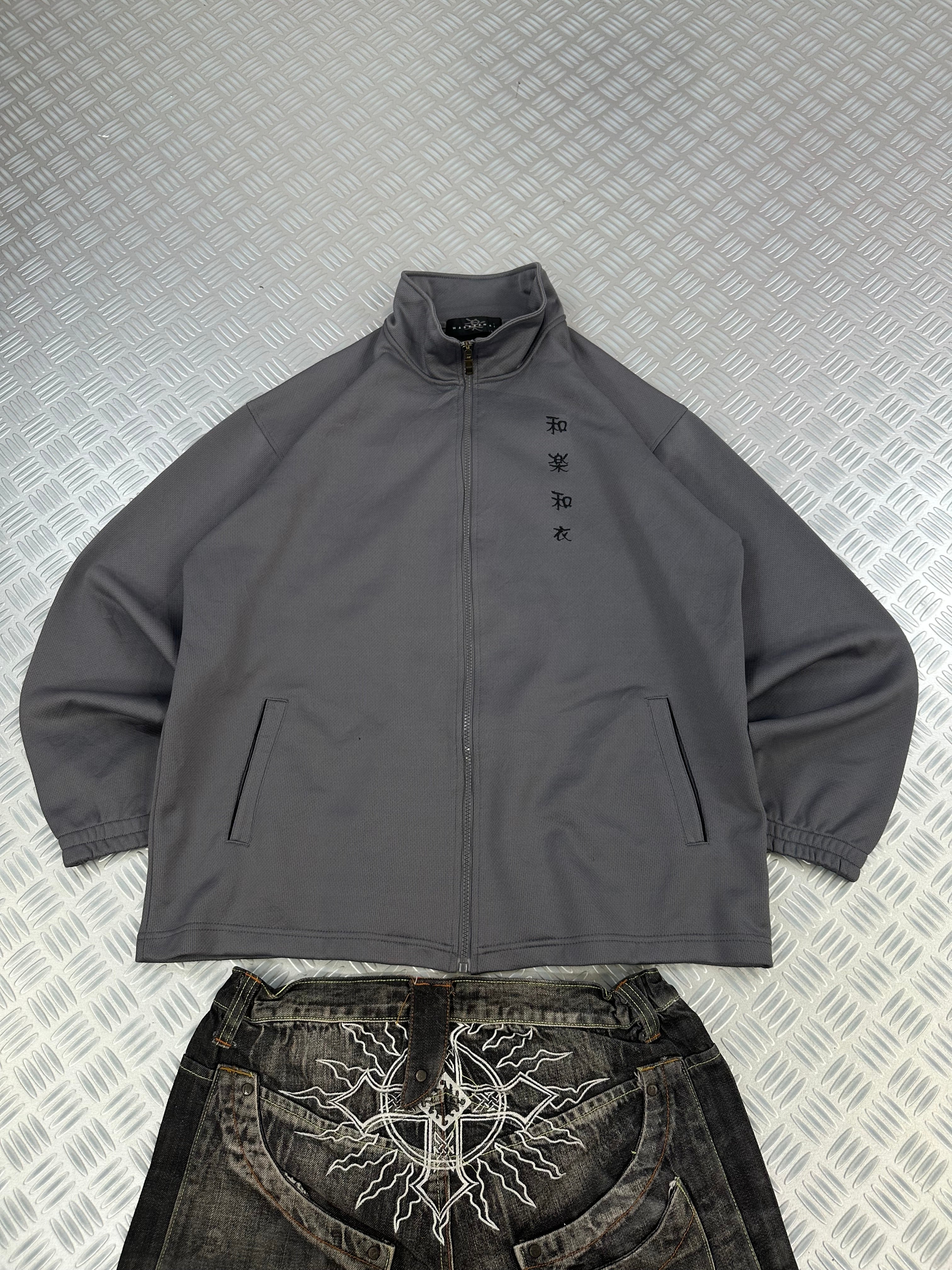 Chaqueta Vintage Japonesa WARAWI con Bordado de Dragón sukajan (L)