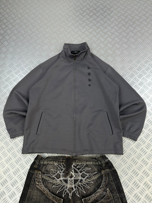 Chaqueta Vintage Japonesa WARAWI con Bordado de Dragón sukajan (L)
