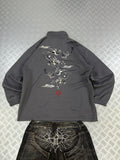 Chaqueta Vintage Japonesa WARAWI con Bordado de Dragón sukajan (L)