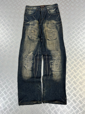 Vintage Distressed Y2K Japanese Jeans 90s (38)