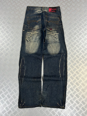 Vintage Distressed Y2K Japanese Jeans 90s (38)