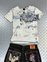 Vintage Tribal Y2K Washed T-shirt (L)