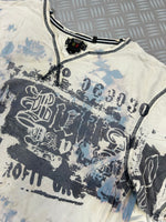 Vintage Tribal Y2K Washed T-shirt (L)