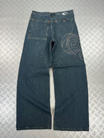 y2k Tribal Embroidery Baggy Jeans 2000s style