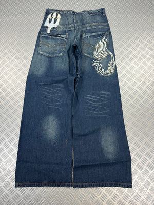 Vintage Angel Wings y2k Baggy Jeans 2000s edit