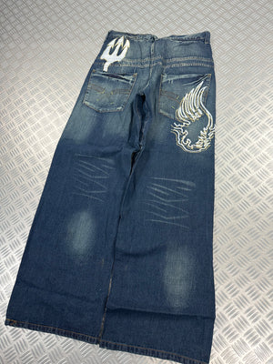 Vintage Angel Wings y2k Baggy Jeans 2000s edit