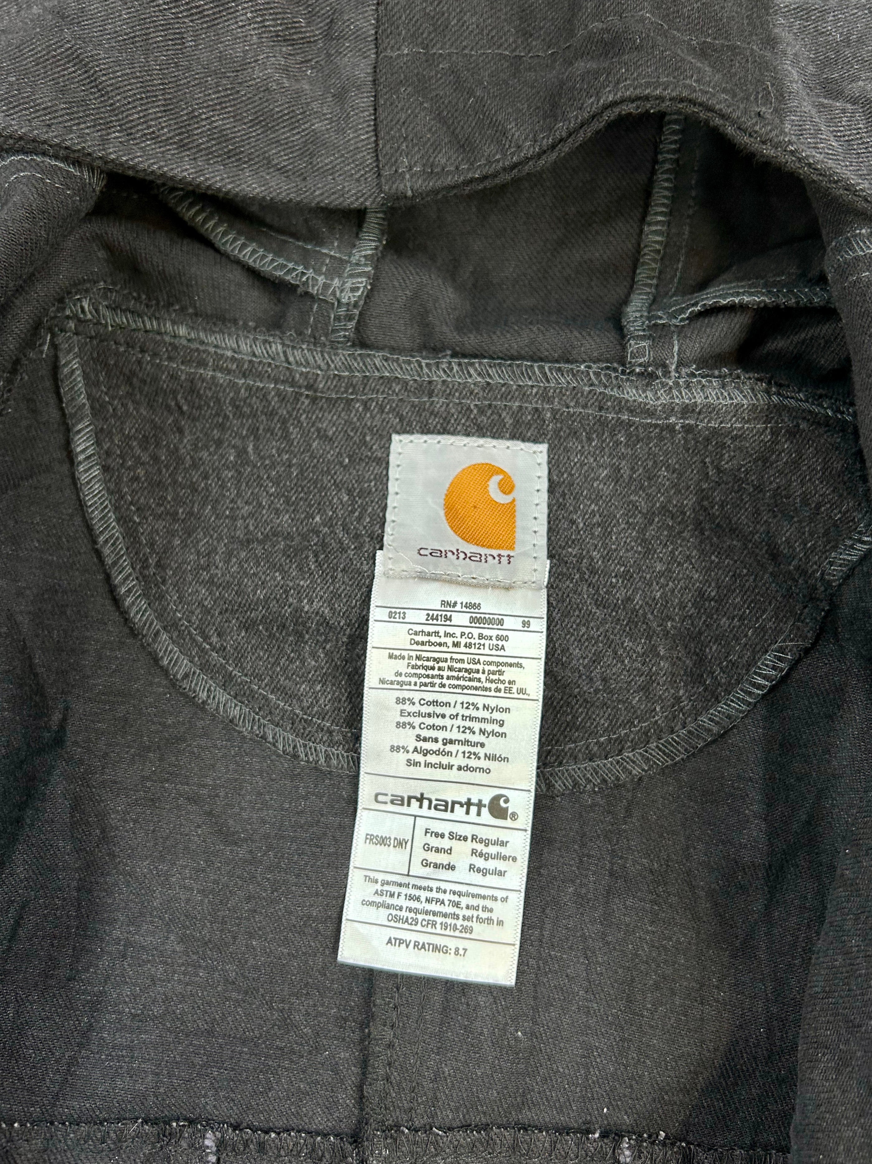 handmade hooded carhartt jacket upcycled (L)