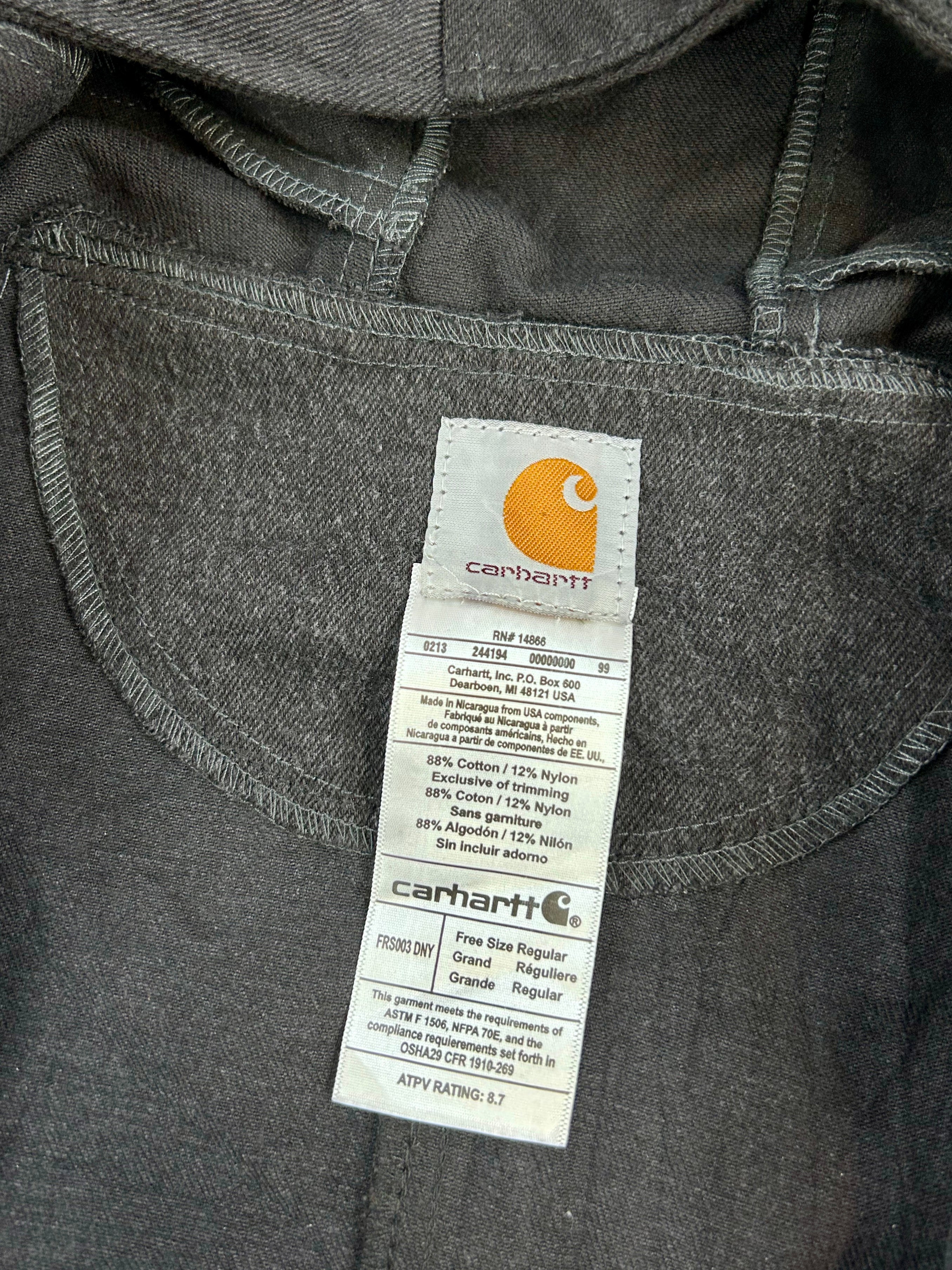 handmade hooded carhartt jacket upcycled (L)