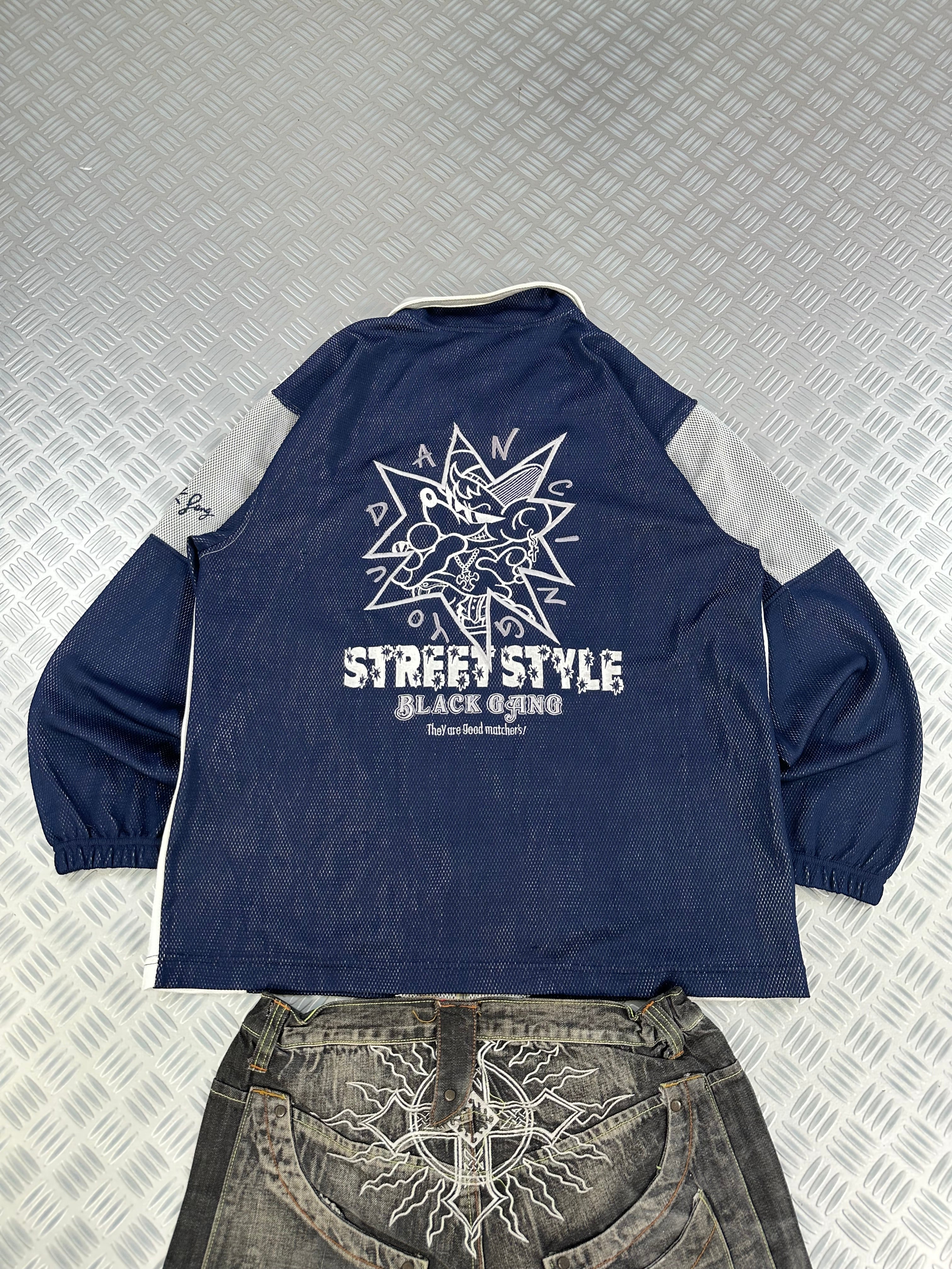 Black gang japanese jacket vintage 2000's