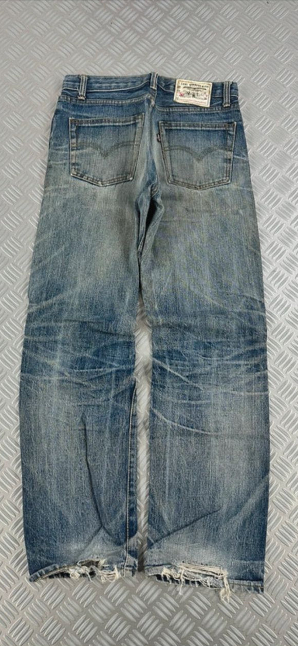Levis Japanese y2k Flared Jeans Faded original japan Asia